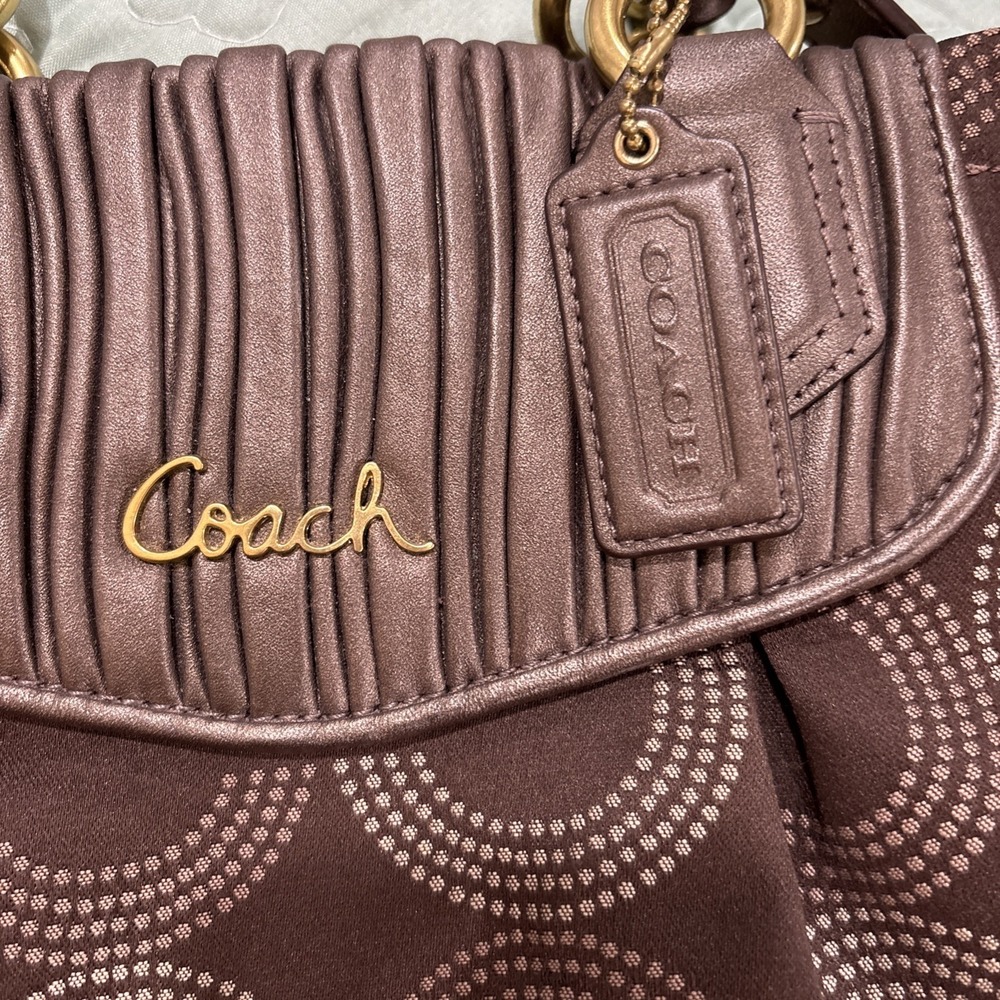 COACH Ashley H1282-F20056 Satchel/Tote Bronze Brown & Matching Wallet SEE PICS - Picture 2 of 16